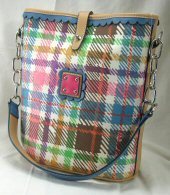 Square Shaped Handbags with Trendy Plaid Design