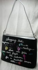 Cotton Microfiber Handbags with Metallic Color Trim and Glitter Design