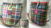 Square Shaped Handbags with Trendy Plaid Design