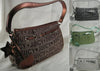 Laced Accent Fabric Handbags with Star + Heart Dangle